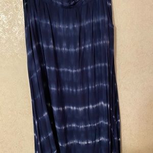 Navy Blue & white tye dyed Merona skirt size xl